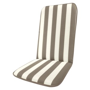 Cuscino da esterno t.b.t. a righe per mobili da giardino.