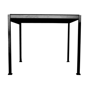 Gazebo nero t.b.t. dal design minimalista.