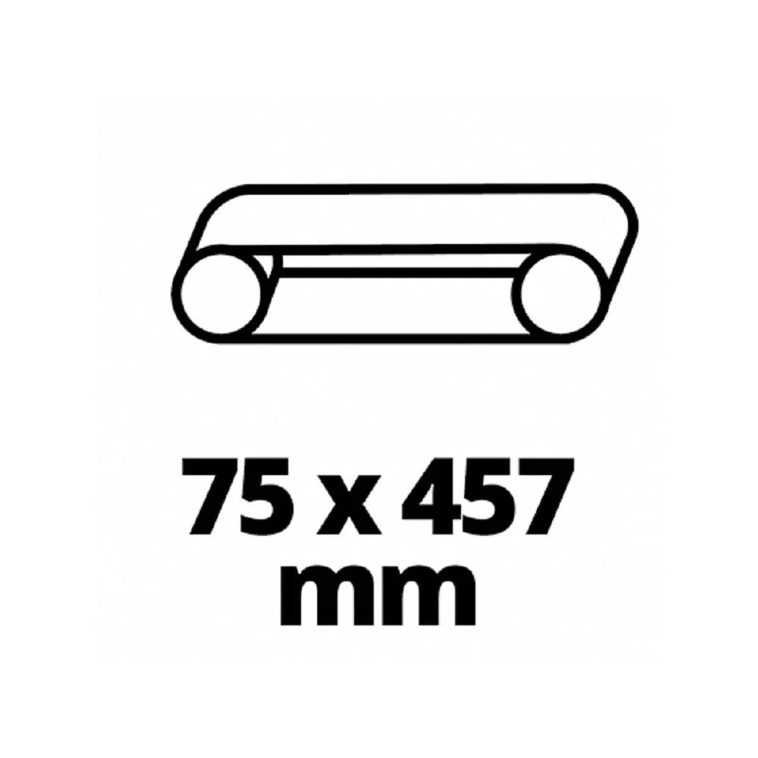 Immagine simbolo nastro abrasivo 75x457mm per levigatrice a nastro a batteria Einhell TP-BS 18/457 Li BL Solo