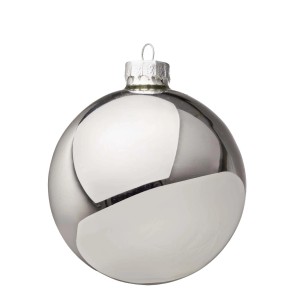 Palla di Natale t.b.t. argentata per decorazioni festive.