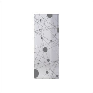 Porta in vetro t.b.t. con design moderno a punti e linee per OBI.