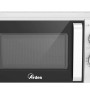 Microonde Ardes bianco e nero con manopole per potenza e tempo.