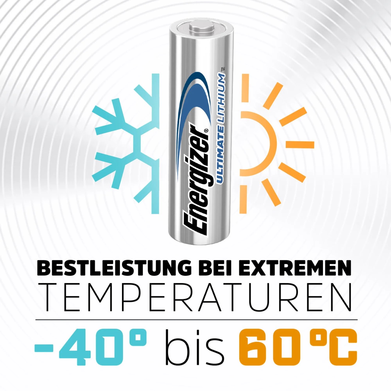 Batteria Energizer Ultimate Lithium AA, mignon, confezione da 4. Potente anche a temperature estreme.