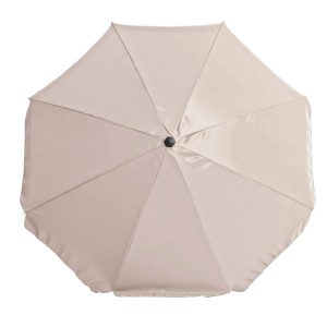 Ombrellone da balcone beige Hernando, Ø 200 cm, con funzione push-up, vista dall'alto.
