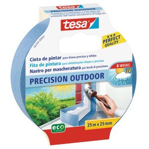 Nastro adesivo Tesa Precision Outdoor, blu, 25mx25mm, per esterni precisi.