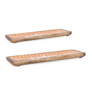 Vassoio rettangolare Relax righe 2 pz