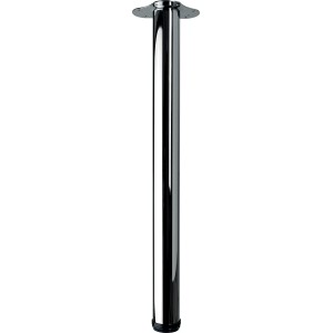 Gamba per tavolo Hettich cromata, Ø 60 mm, altezza 700 mm, con piastra di montaggio.