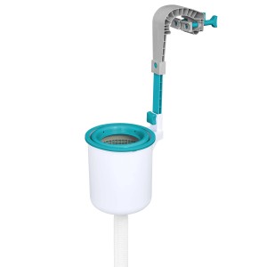 Accessorio per la pulizia della piscina, skimmer con staffa per la pulizia della piscina.