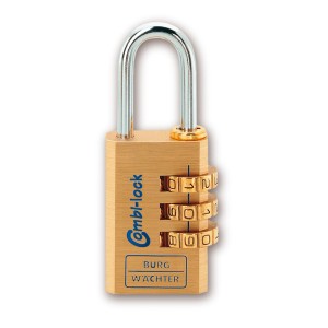 Burg Wächter Combi Lock 80: Lucchetto a combinazione in ottone con 3 ghiere per interni ed esterni.