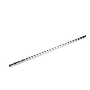 Asta cromata per sistemi di scaffalatura.