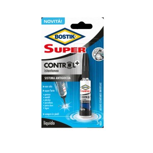 Adesivo Bostik Super Control, 5g, per incollaggi rapidi e puliti in casa e nel modellismo.