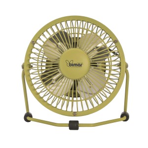 Ventilatore da tavolo verde t.b.t. per una piacevole brezza estiva.