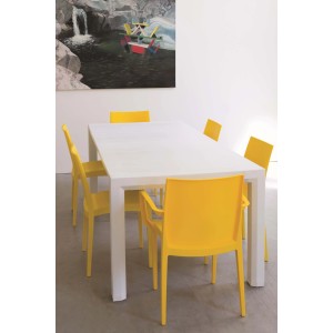 Tavolo allungabile da giardino Brooklyn in polipropilene 93x160/230 cm