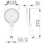 Doccia Select 3 getti con regolatore di flusso cromo_2