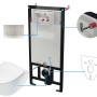 Set WC sospeso Artemides 6 in 1 acciaio spazzolato
