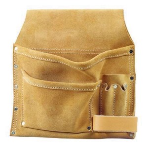 t.b.t. Porta attrezzi in pelle da cintura, beige.