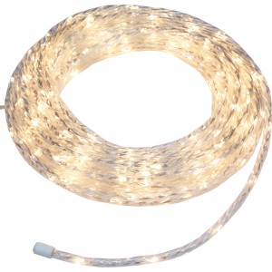 Catena luminosa 180 LED con 8 giochi di luce bianco caldo 9 m