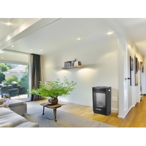 Stufa a gas portatile Hyundai fiamma blu accensione elettronica 4,2kW nero