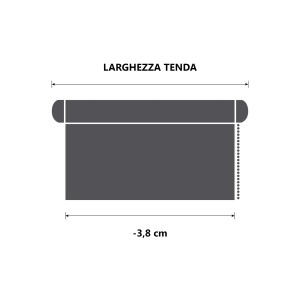 Tenda a rullo semifiltrante Rodi L 45 x H 252 cm grigio scuro
