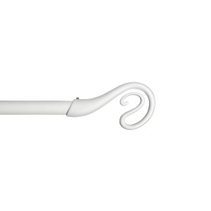 Bastone per tenda t.b.t. bianco con terminale decorativo in kit.