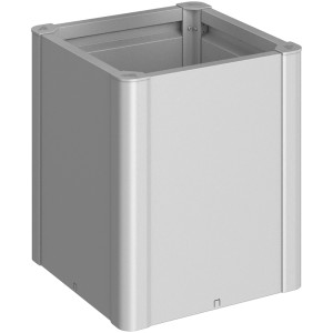Biohort Belvedere Midi aiuola rialzata, argento metallizzato, ideale per giardino e balcone.
