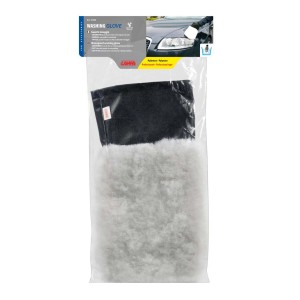 Guanto da lavaggio t.b.t. per la cura dell'auto in sacchetto di plastica trasparente.