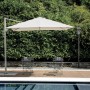 Ombrellone da giardino palo decentrato fusto creta 3x4 m Ecrù_2