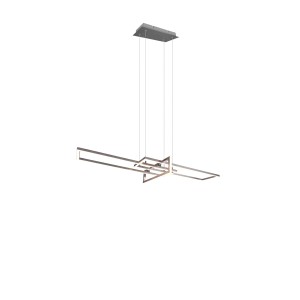 Moderna lampada a sospensione t.b.t. con design geometrico per un'illuminazione elegante.