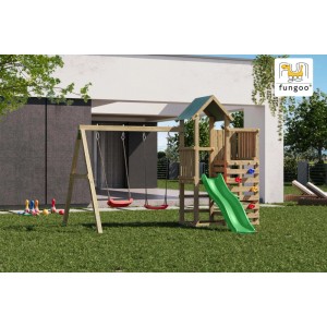 Gioco da giardino Chester con scivolo e altalene 308x335xh245 cm