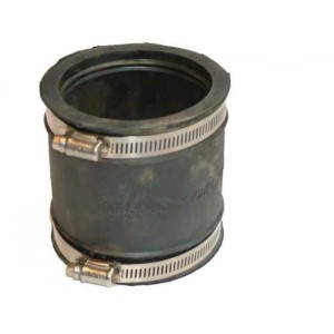 Giunto per tubi HT Marley DN 24-32 in gomma con fascette stringitubo in acciaio inox.