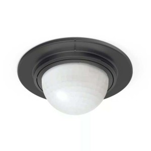 Rilevatore di movimento a infrarossi Steinel IS 360-1 DE nero per montaggio a soffitto.