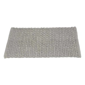 Tappeto da bagno Ecoli 50x80 cm grigio design intrecciato moderno