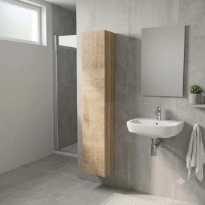 Colonna bagno sospesa Pura 30x160x22 cm rovere