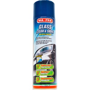 Spray detergente vetri MA-FRA per vetri auto brillanti e senza aloni.
