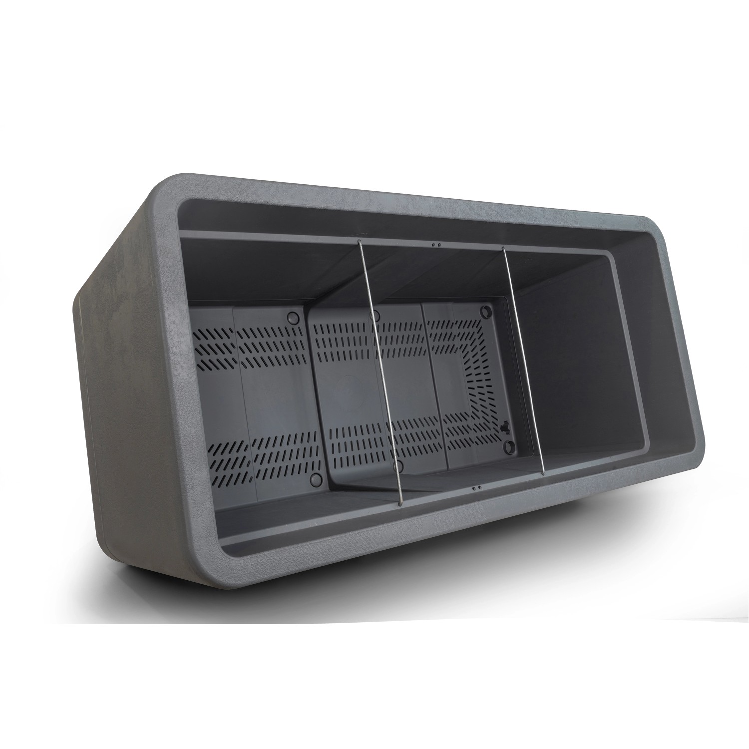 Fioriera Deroma Cosmo, 78 cm, bianco perla, con riserva d'acqua integrata e barre di rinforzo.