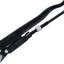 Chiave a tubo angolare LUX Comfort nera 320 mm in acciaio al cromo vanadio con testa regolabile.