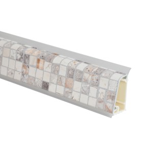 Profilo t.b.t. Top Cucina con motivo a mosaico nei toni del beige e del grigio.