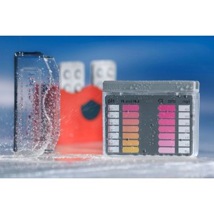 Summer Fun Pool Tester: Kit test acqua con metodo cloro e pastiglie di ricarica (2x30 pezzi) per misurazione cloro/pH.