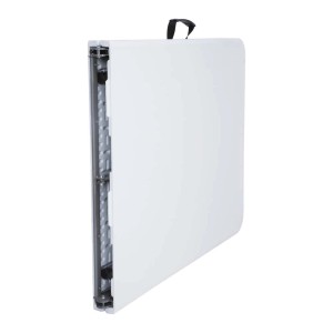 Tavolo da birreria bianco piegato del set t.b.t., ideale per risparmiare spazio.