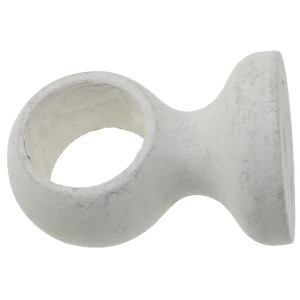 Supporto per bastone per tenda t.b.t. in legno bianco per montaggio a parete.