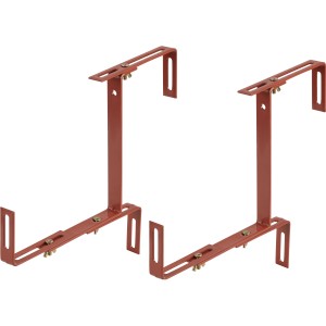 Supporto per fioriera da balcone terracotta, regolabile in 3 dimensioni per un montaggio flessibile.