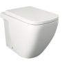 WC Filo Muro t.b.t. bianco sospeso con brida chiusa.