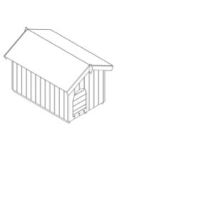 Cuccia per cani in legno tg piccola 60x98 cm