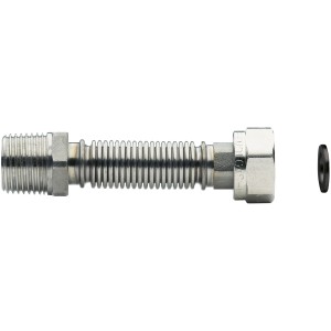 Raccordo flessibile t.b.t., acciaio inossidabile, con guarnizione.