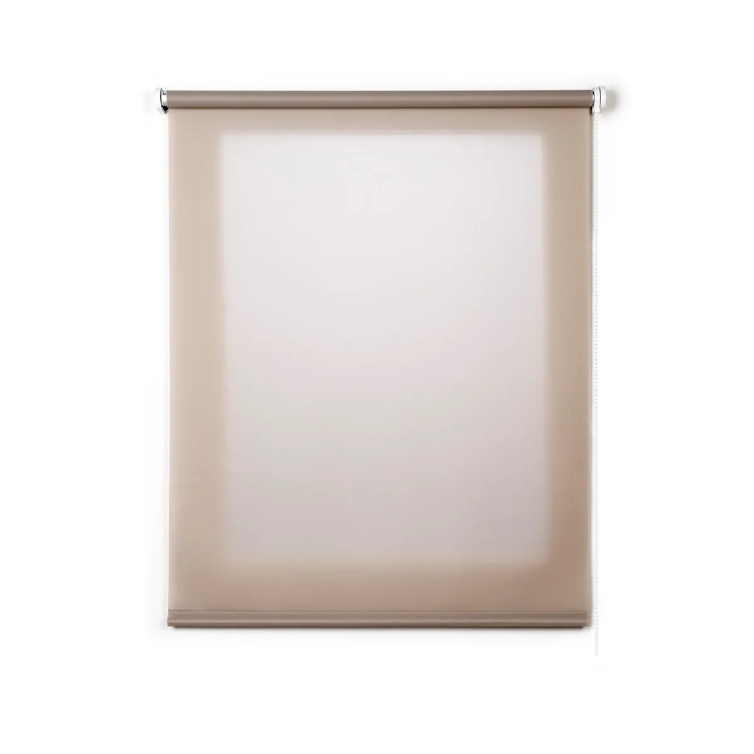 Tenda a rullo t.b.t. beige per finestre, traslucida.