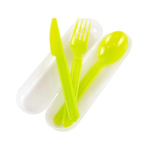 Set posate con custodia Foody colori assortiti