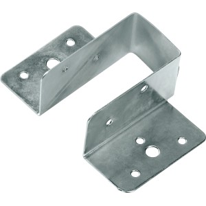 Scarpa per trave zincata tipo A, 38x70 mm, per collegamenti in legno. Resistente agli agenti atmosferici grazie alla zincatura dell'acciaio.