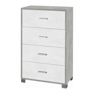 t.b.t. Cassettiera ad archivio a 4 cassetti, grigio/bianco