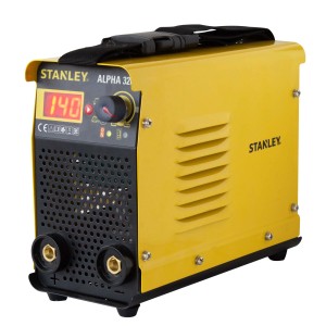 Saldatrice gialla Stanley ALPHA 32 con maniglia e display digitale.