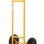 Carrello t.b.t. giallo a due ruote per officina e trasporto.